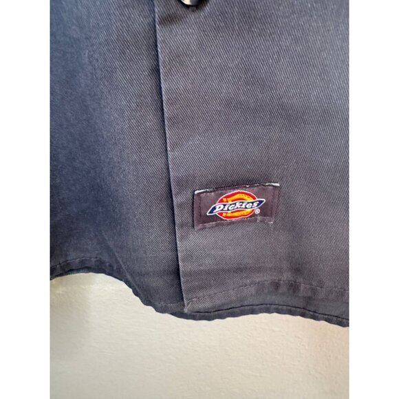 Dickies Men's TMI Gray Shirt Size XL short sleeve collared button down polyester - Picture 5 of 7